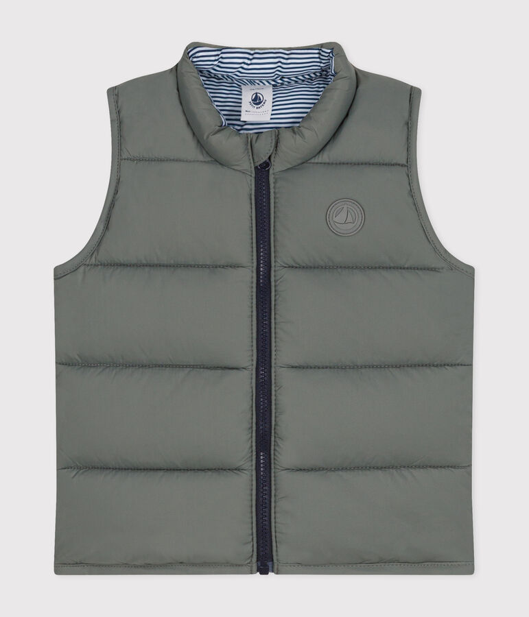 Piumino senza maniche trapuntato beb&egrave; verde