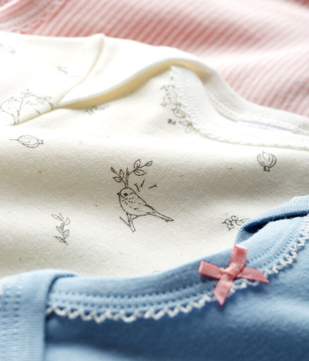 Trio body manica corta beb&egrave; bambina multicolore