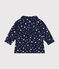 Camicia in flanella neonato blu MEDIEVAL/bianco MARSHMALLOW