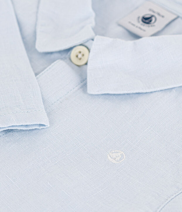 Camicia in lino beb&egrave;. blu