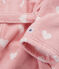 Accappatoio cuore bambina in spugna rosa CHARME/bianco MARSHMALLOW