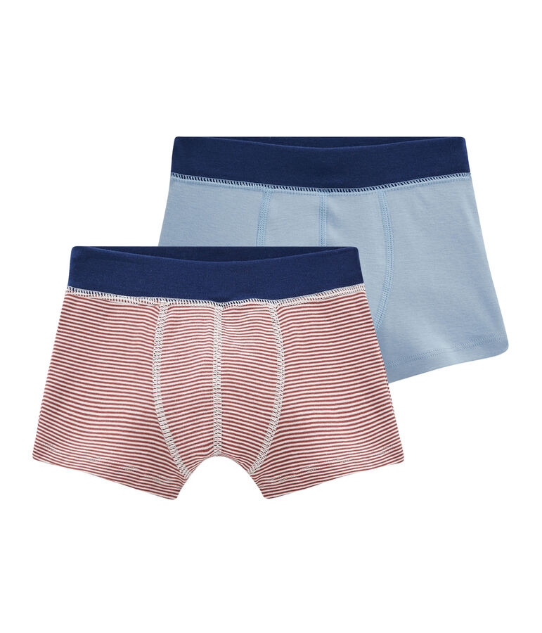 Duo boxer bambino in cotone multicolore