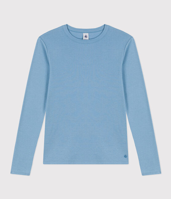 T-shirt L'ICONIQUE girocollo in cotone Donna blu AZUL