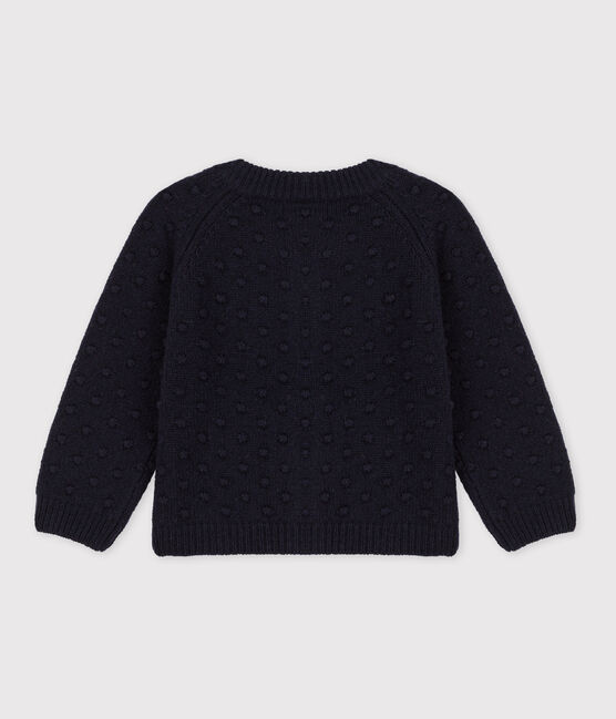 Cardigan in maglia di lana blu SMOKING