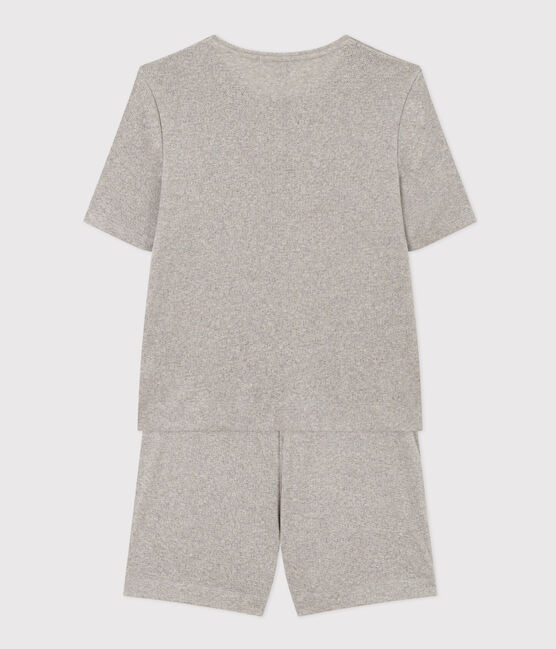 Pigiama donna corto in cotone grigio CHATON CHINE