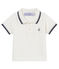 Polo mc neonato maschietto in piqué tinta unita bianco MARSHMALLOW