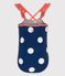 Costume intero bambina a pois blu MEDIEVAL/bianco MARSHMALLOW