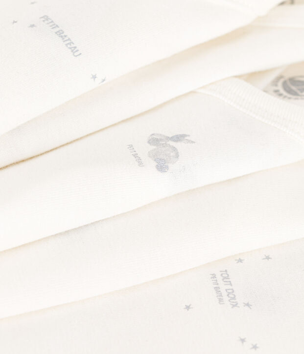 Confezione da 5 body incrociati a maniche corte in cotone multicolore