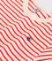 T-shirt a maniche corte in cotone a righe bambino rosso AVALANCHE/ SPICY