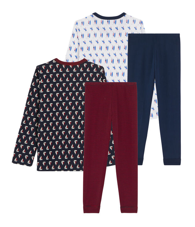 Duo pigiami bambina a costina multicolore