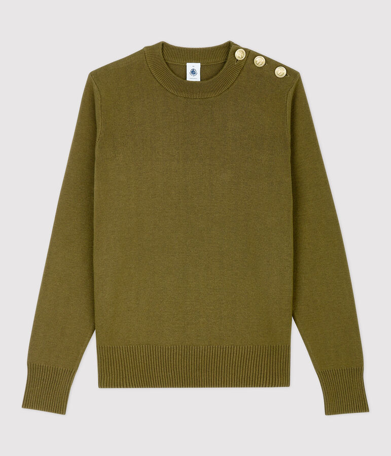Pull marinaro in cotone Donna verde