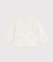 Cardigan in cotone con motivo a cuori neonata bianco MARSHMALLOW