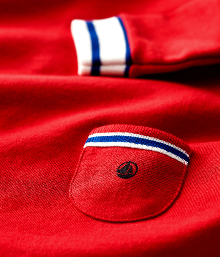 Abito a maniche lunghe in molleton beb&egrave; femmina rosso