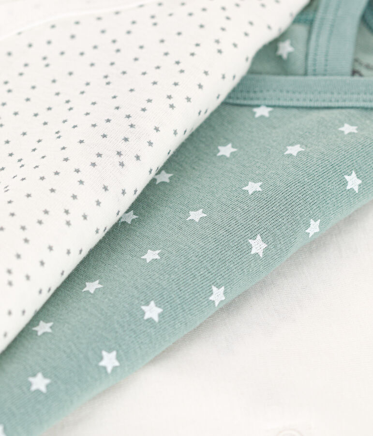 CONFEZIONE DA 3 BODY A MANICHE CORTE IN COTONE PER NEONATI variante 1