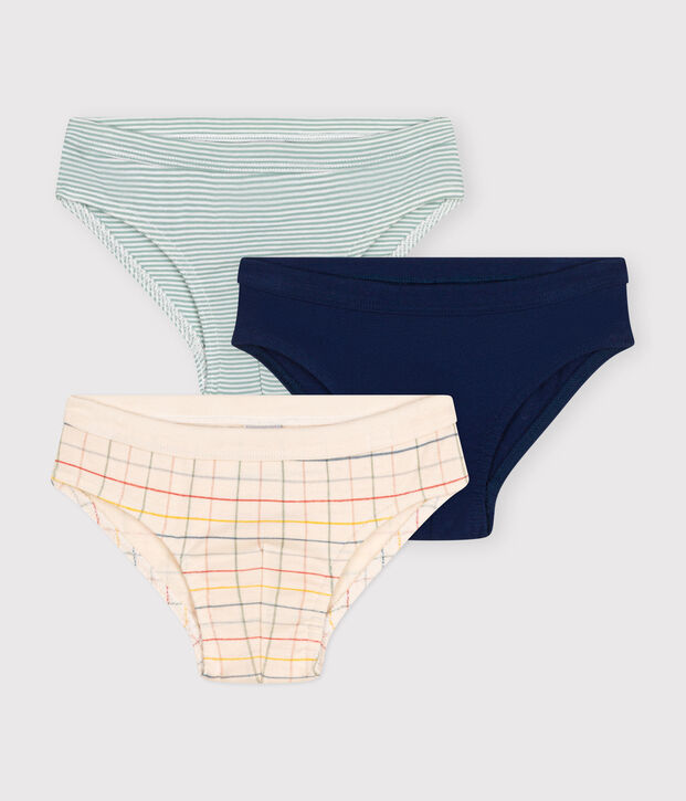 Set di 3 slip in cotone bambino multicolore