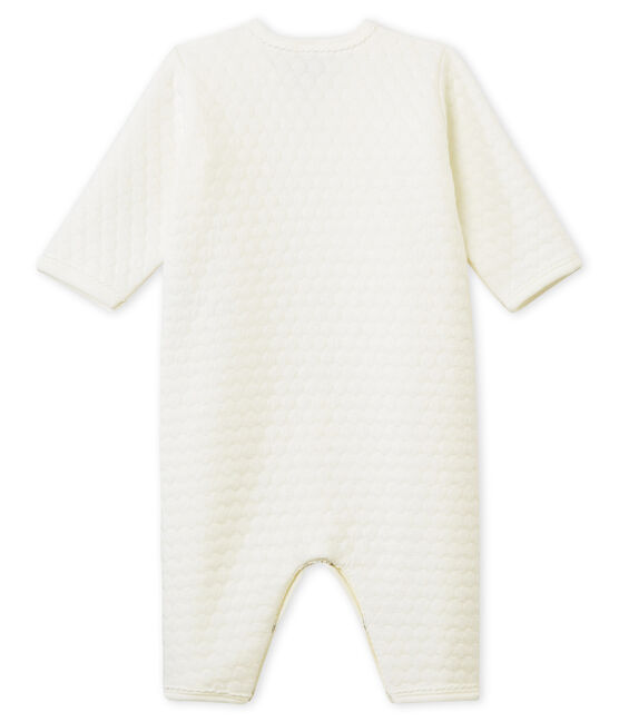 Tutina pigiama senza piedi in tubique per neonati bianco MARSHMALLOW