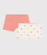 Set di 2 shorty lunghi in cotone con stampa a cuori bambino