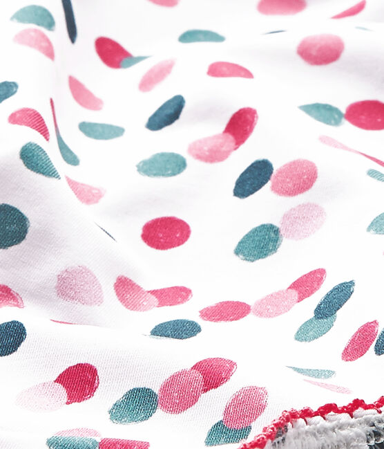 Costume da bagno bebé bambina stampato bianco MARSHMALLOW/bianco MULTICO