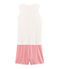 Pigiama corto ragazza a costine rosa CUPCAKE/bianco MARSHMALLOW