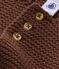 Cardigan per bebè in misto lana e cotone marrone BROWN