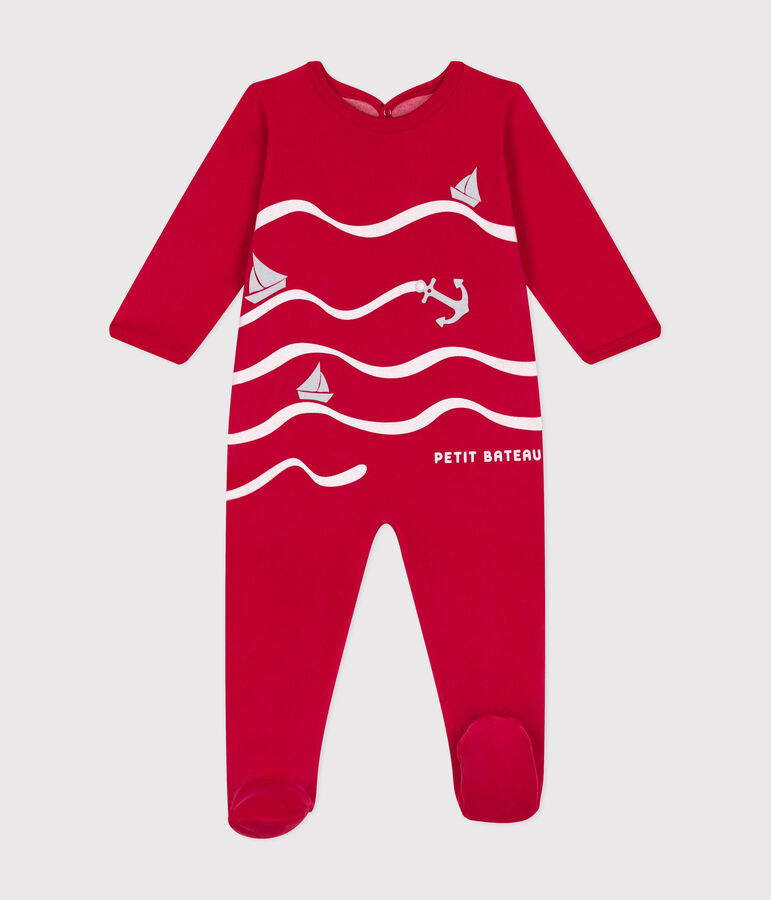 Dors bien en velours b&eacute;b&eacute; rosso