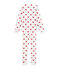 Pigiama ragazza a costine bianco MARSHMALLOW/rosso TERKUIT
