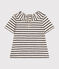 Blusa bebè a maniche corte in jersey bianco AVALANCHE/blu SMOKING