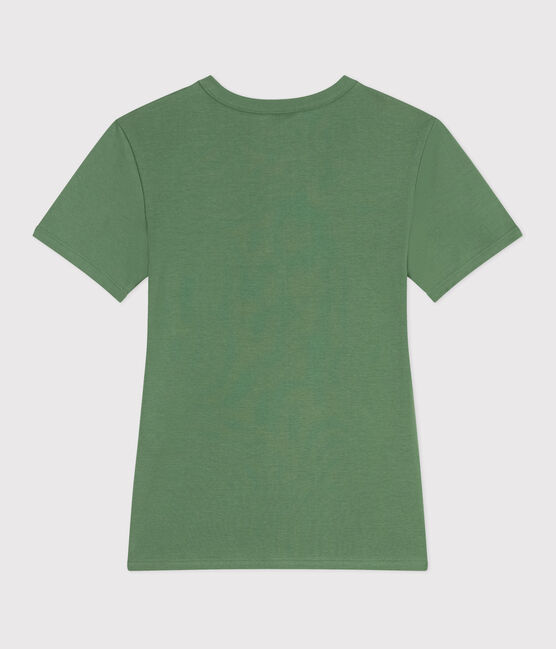 T-shirt L'Iconique in cotone tinta unita donna verde PALMERAIE