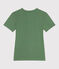 T-shirt L'Iconique in cotone tinta unita donna verde PALMERAIE