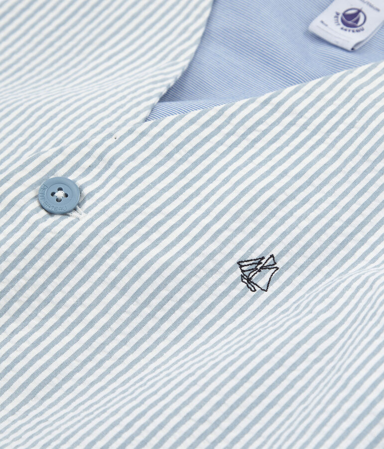 Gilet senza maniche bambino blu/bianco