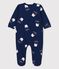 Tutina pigiama bebè in cotone biologico Tajinebanane x Petit Bateau blu MEDIEVAL/bianco MULTICO