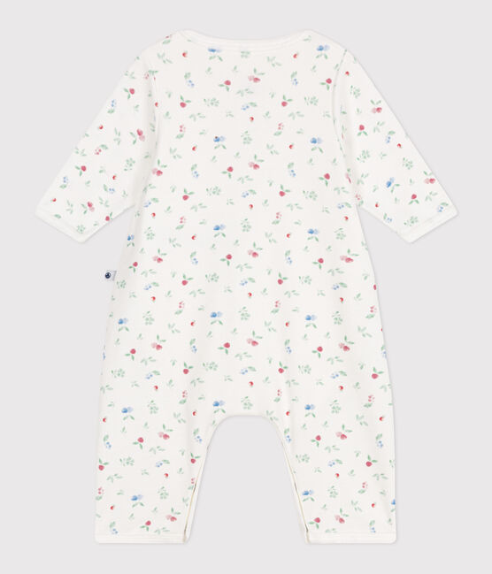 Bodyjama senza piedini in cotone con frutti neonato bianco MARSHMALLOW/bianco MULTICO