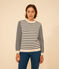 Maglione in cotone marinière Donna bianco AVALANCHE/blu SMOKING