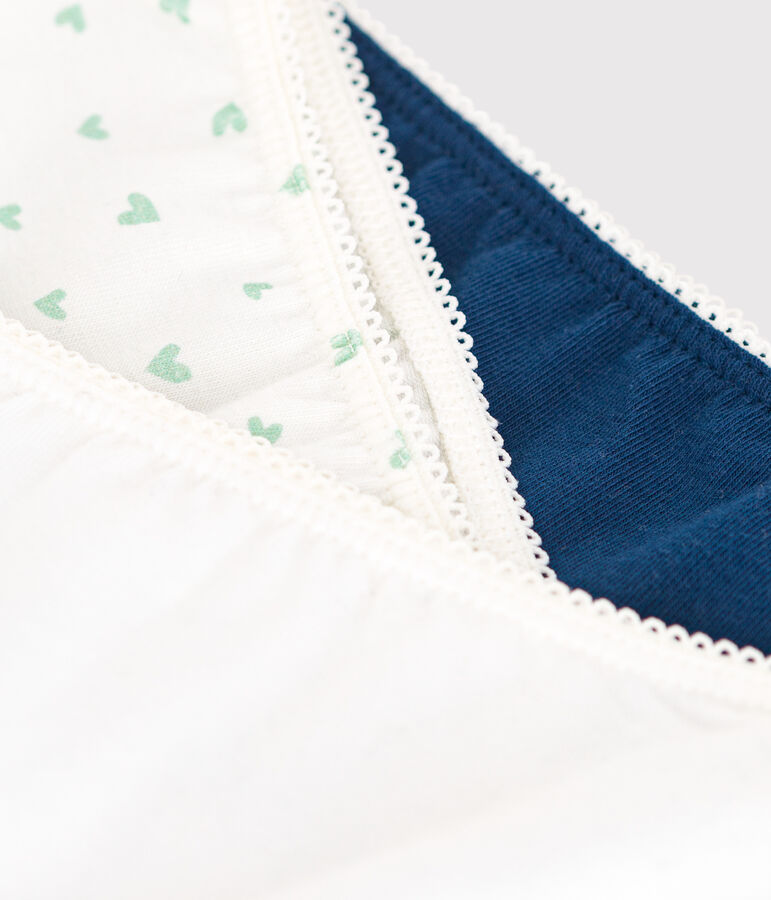 Set di 3 shorty in misto cotone ed elastan con stampa a cuori bambino variante 1