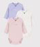 Set di body incrociati a maniche lunghe in cotone fantasia neonato multicolore
