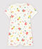 Tutina corta frutti bebè femmina in cotone bianco MARSHMALLOW/bianco MULTICO