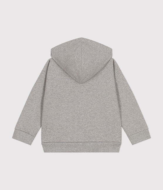 Maglia con cappuccio e cerniera in tessuto felpato bambino grigio CHATON CHINE