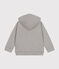 Maglia con cappuccio e cerniera in tessuto felpato bambino grigio CHATON CHINE