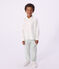 Camicia bambino a maniche lunghe in cotone tinta unita bianco ECUME