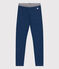 Jeggings in tessuto felpato effetto denim bambina blu MEDIEVAL/beige ECRU