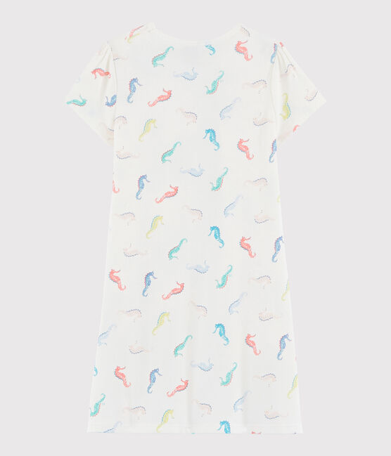 Camicia da notte in cotone bianco MARSHMALLOW/bianco MULTICO