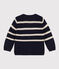 Cardigan bebè in maglia di cotone a righe blu SMOKING/ AVALANCHE