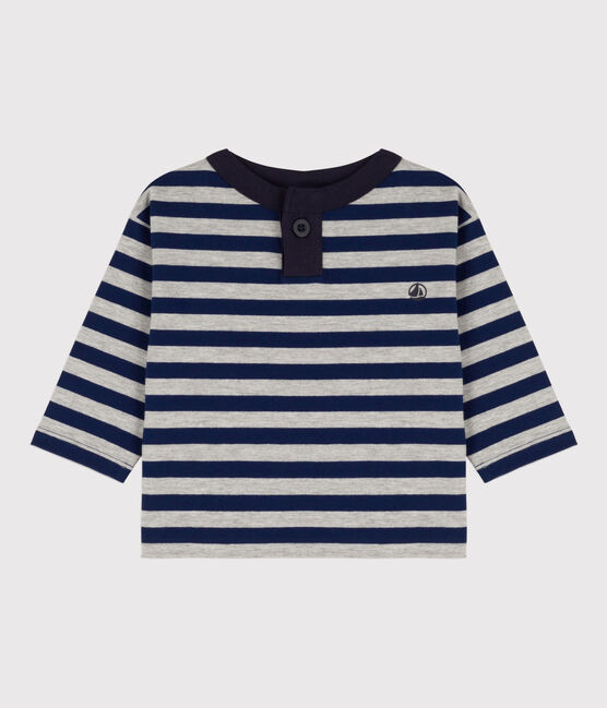 T-shirt maniche lunghe bebè in cotone blu MEDIEVAL/ FUMEE