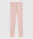 Leggings in lana e cotone millerighe da bambina
