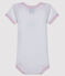 Body manica corta bebè bambina bianco ECUME/rosa DOLL