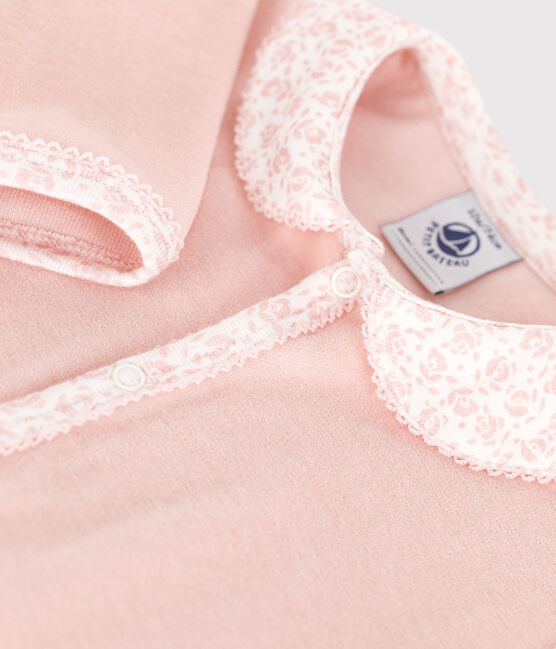 Pigiama in ciniglia con colletto neonato rosa SALINE