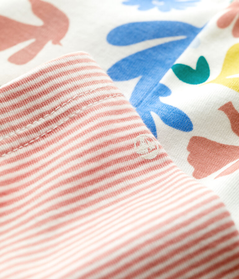 Confezione da 2 leggins fantasia in cotone beb&egrave; multicolore