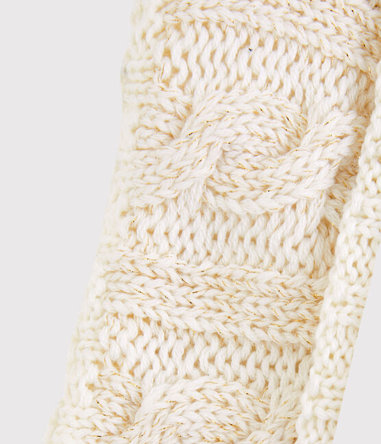 Snood bambina bianco MARSHMALLOW/giallo OR