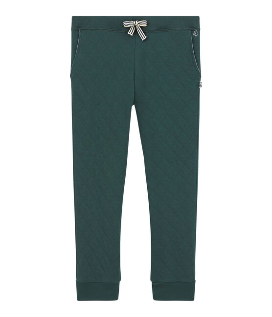 Pantalone in tubique matelassé per bambino verde SHERWOOD