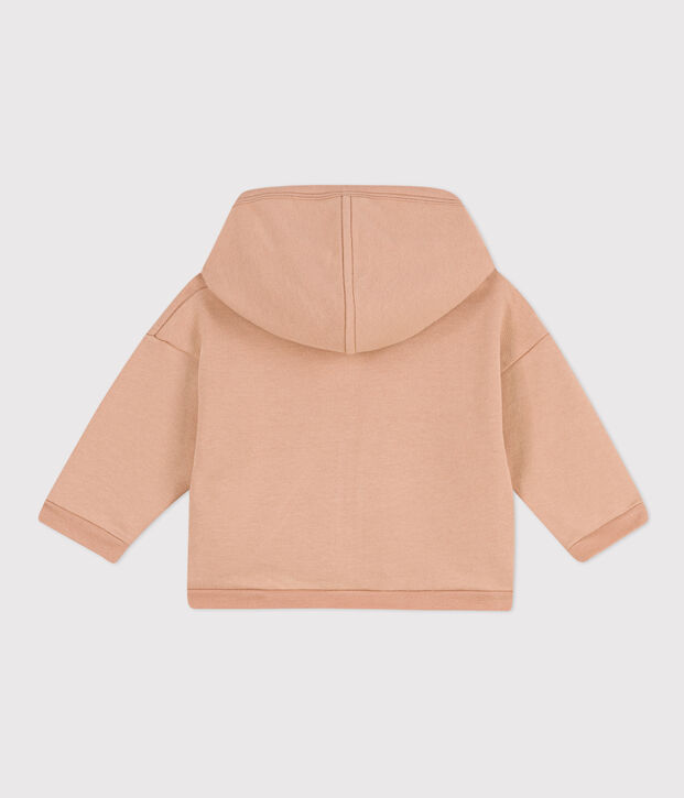 Felpa con cappuccio per beb&egrave; beige